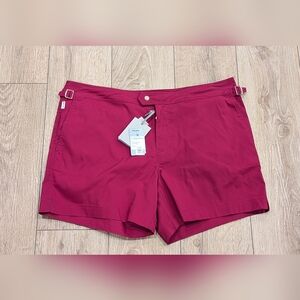 $535 Mens TOM FORD Compact Poplin Swim Shorts Trunks Fuchsia 54 US 38